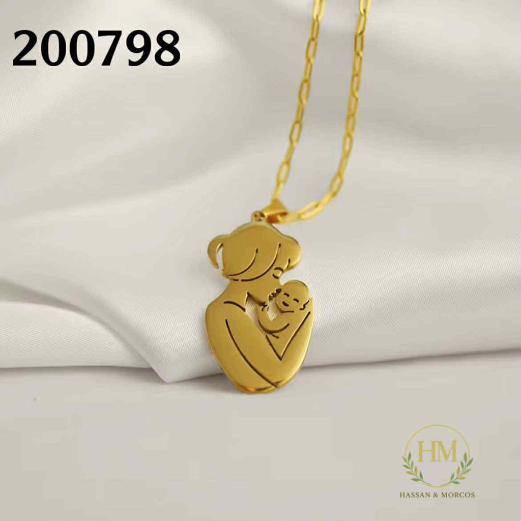 200798سلسله جولد علي شكل حنيه الام لابنها عيار 316 / 45 س