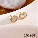 100260حلق قلب ابيض  استانلس عيار 316