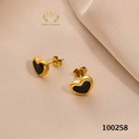 100258حلق قلب اسود  استانلس عيار 316