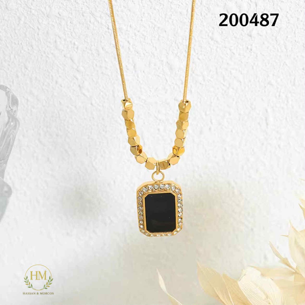 كوليه دلايه اسود فصوص عيار 316\200487