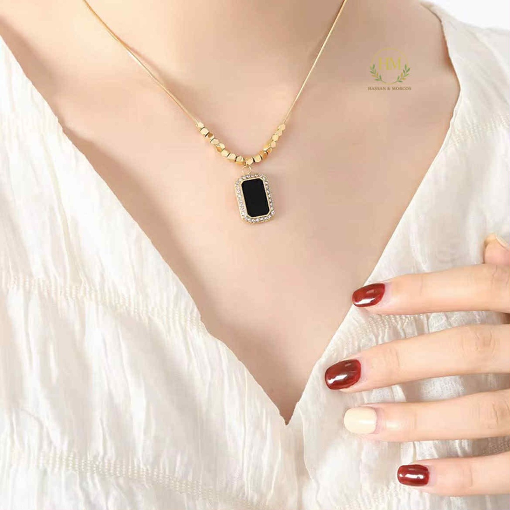 كوليه دلايه اسود فصوص عيار 316\200487