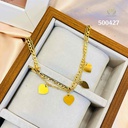 500427انسيال قلوب  استانلس عيار 316  جولد 