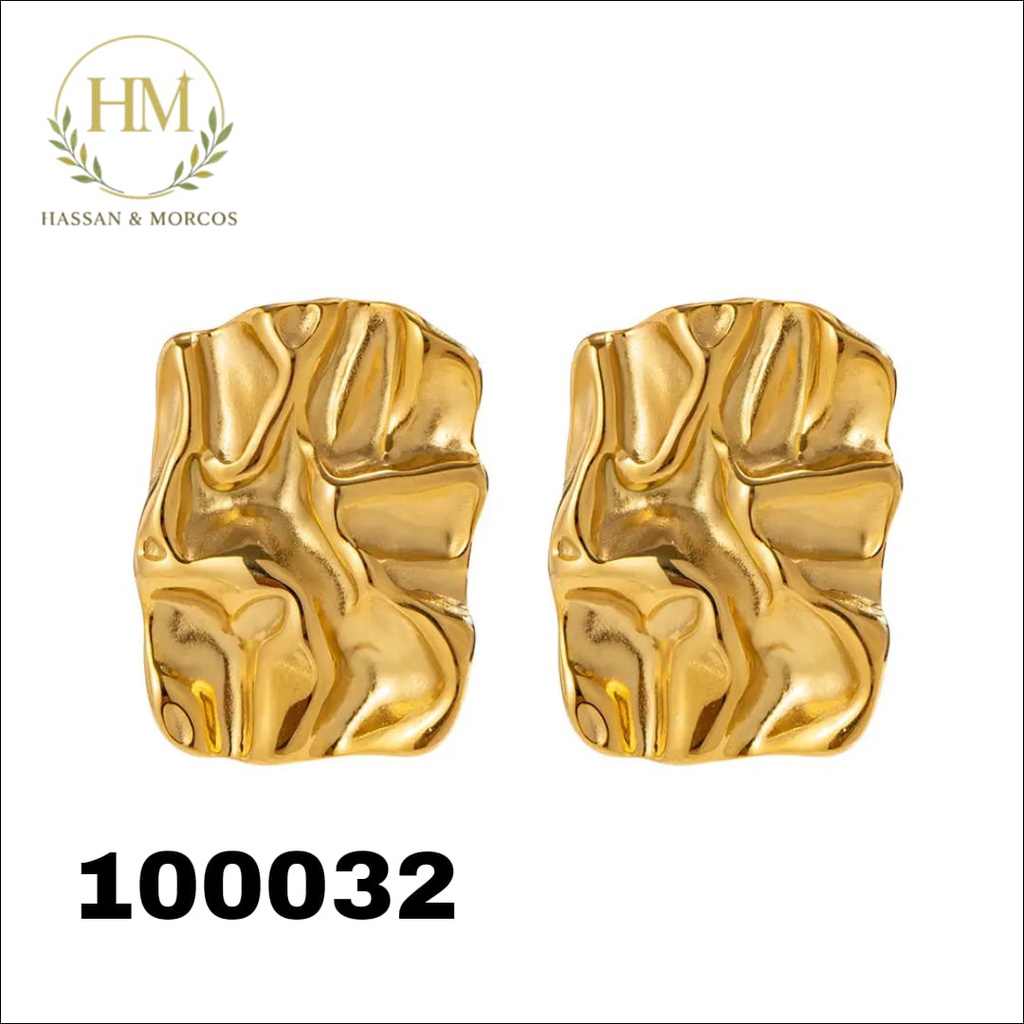 100032حلق مستطيل متعرج  استانلس عيار 316