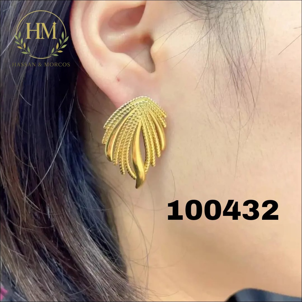 100032حلق مستطيل متعرج  استانلس عيار 316