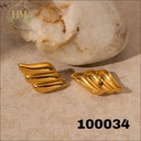 100034حلق  مستطيل مموج استانلس عيار 316 