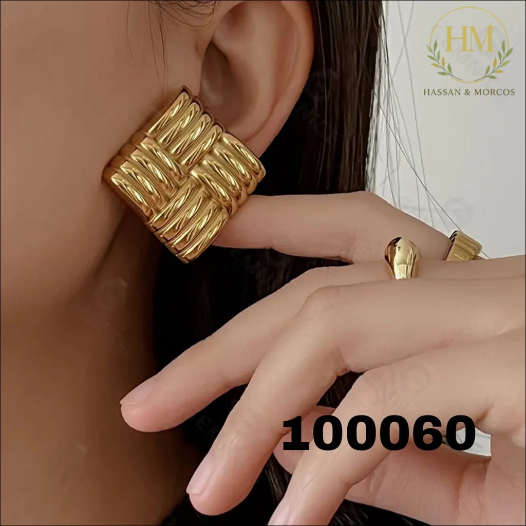 100060حلق  مربع خطوط استانلس عيار 316