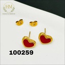 100259حلق  قلب احمر استانلس عيار 316