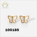 100185حلق فراشه صدف ابيض  استانلس عيار 316