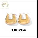 100264حلق نص مربع بومبيه  استانلس عيار 316