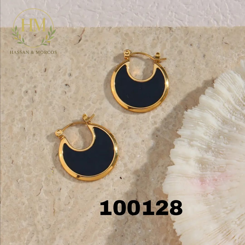 100128حلق نصف دايره اسود  استانلس عيار 316