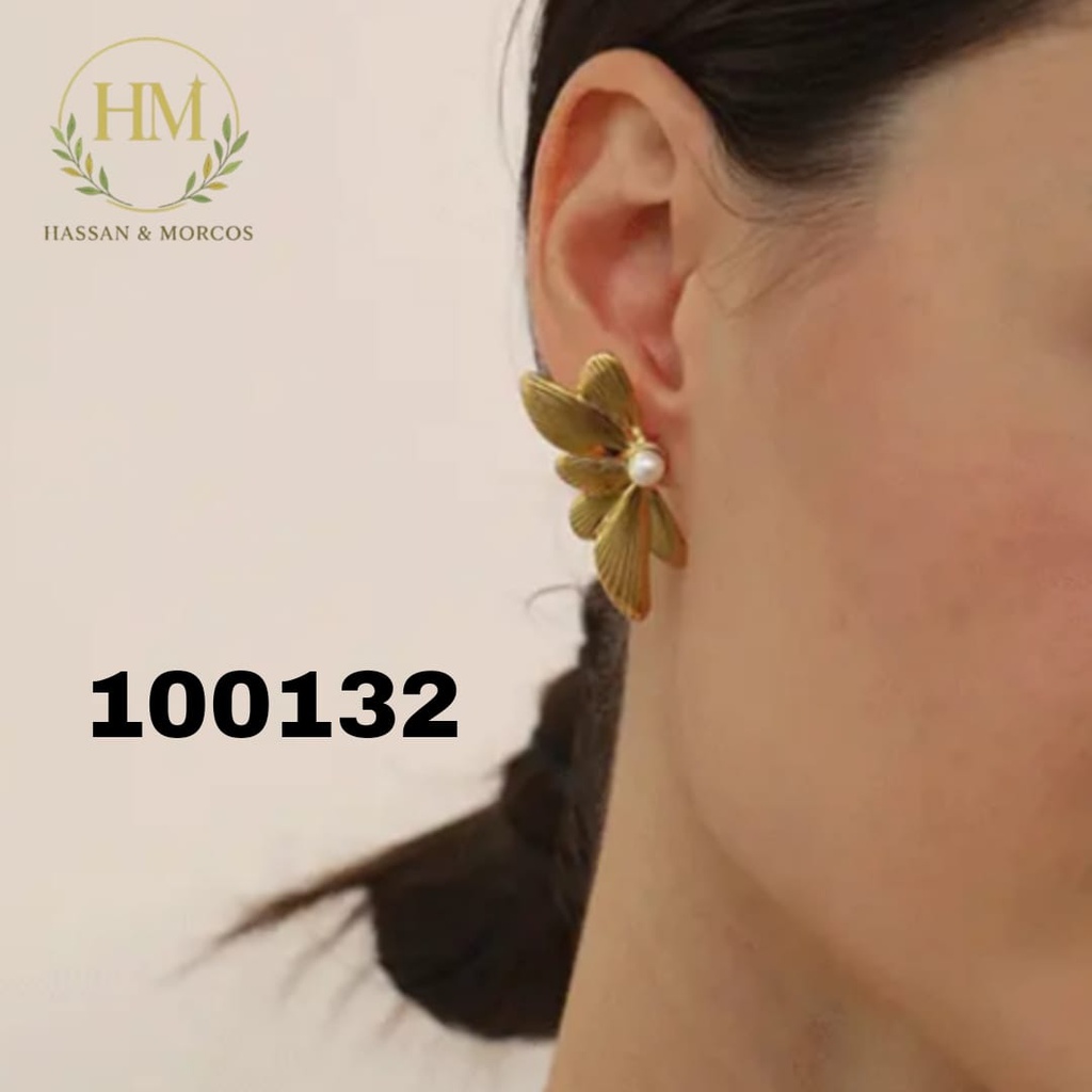 100132حلق نصف ورده لولي  استانلس عيار 316