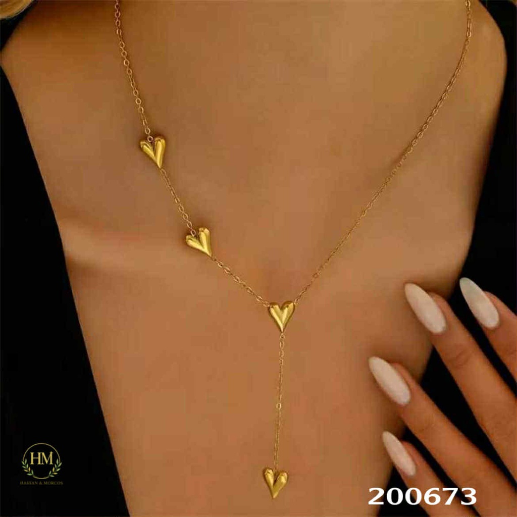 كوليه قلوب مسحوبه  عيار 316\200672