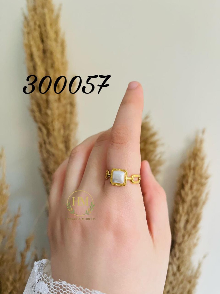 300057خاتم فص مربع  استانلس عيار316