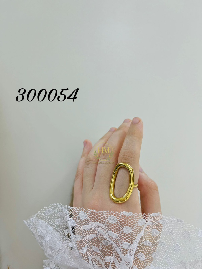 300054خاتم شكل بيضاوي مفتوح استانلس عيار316