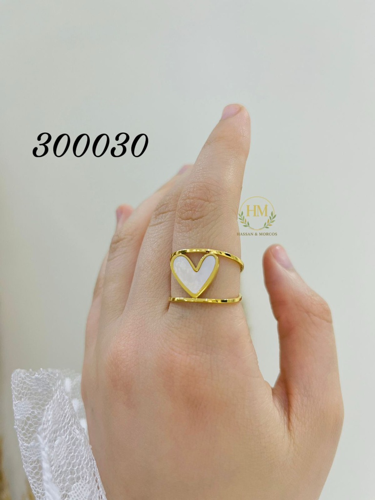 300030خاتم  قلب استانلس عيار316