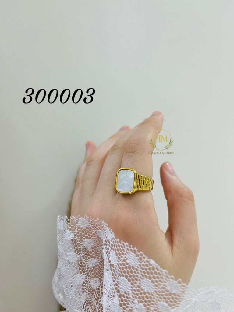 300003خاتم  رولكس فص ابيض استانلس عيار316