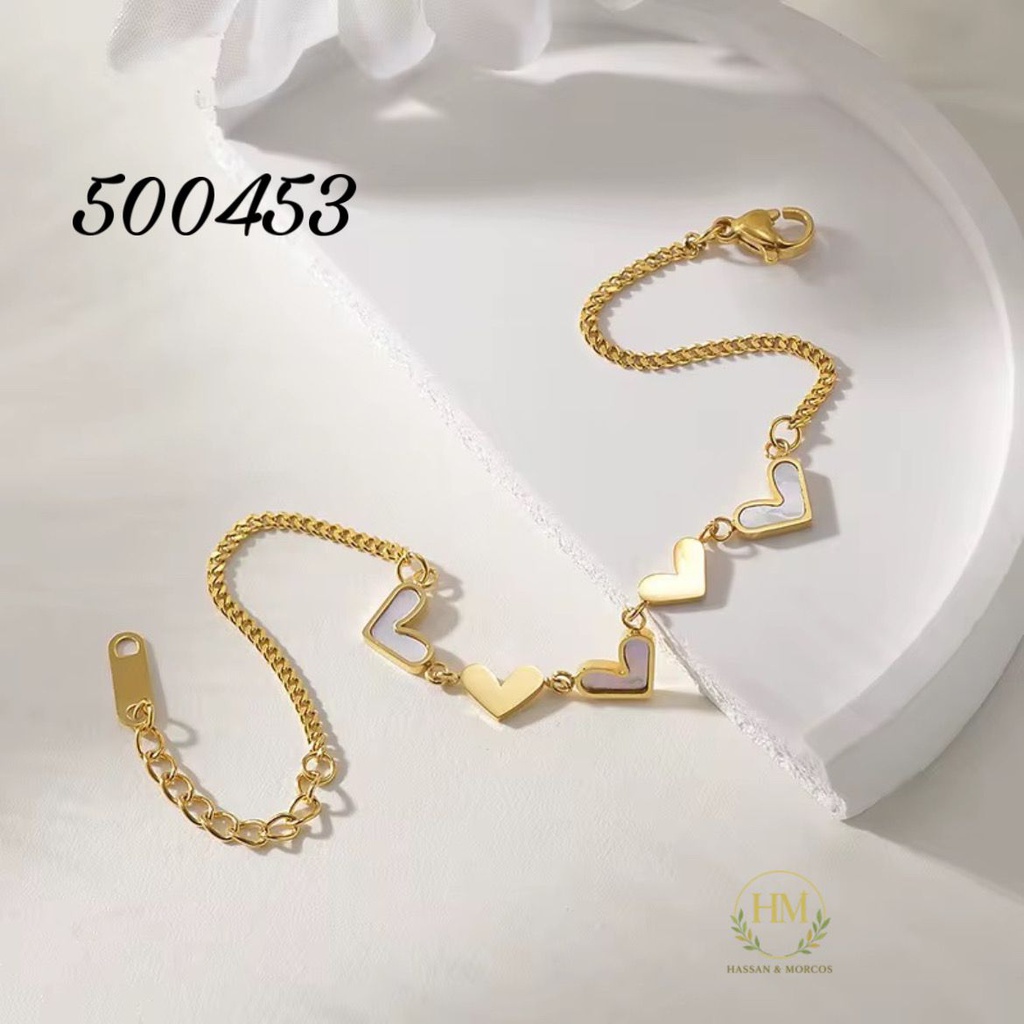انسيال قلوب استانلس عيار 316 500453 ابيض واسود