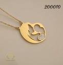 سلسله ستانلس(قلب صدف )جولد عيار 316/ 45سم 20010