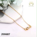 200687سلسل مكتوب * Love * ب فص ابيض  كريستال عيار 316 ظ 45 س