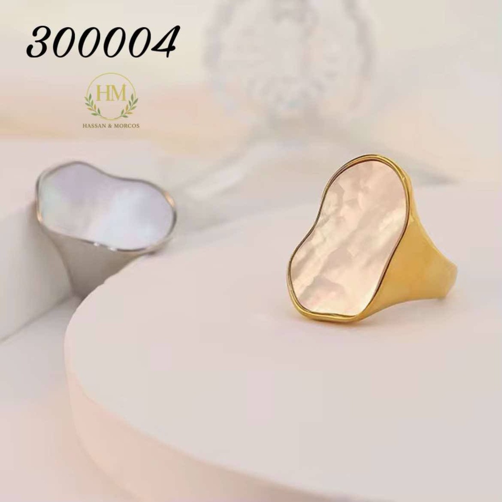 300004خاتم ابيض صدف  استانلس عيار316
