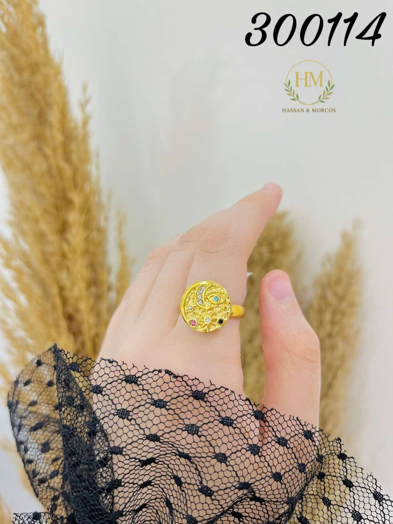 300114خاتم  نجمه وهلال استانلس عيار316