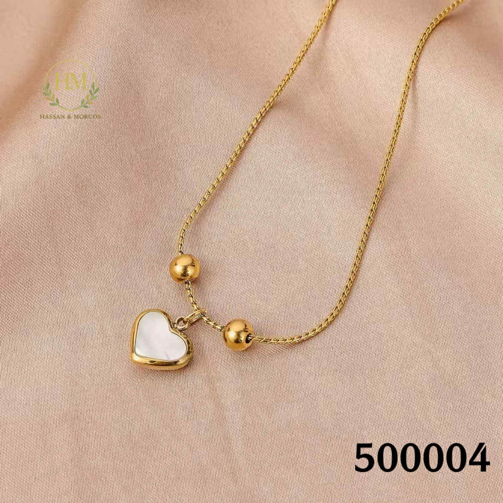 500004انسيال قلب ابيض صغيراستانلس عيار 316