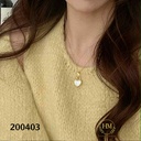 كوليه قلب ابيض  عيار 316\200403