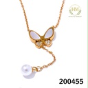 كوليه فراشه صدف ابيض لولى عيار 316\200455