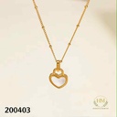 كوليه قلب ابيض  عيار 316\200403