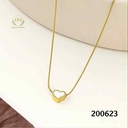 كوليه قلب ابيض صغير  عيار 316\200623