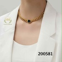 كوليه جنزير مربع اسود عيار 316\200581