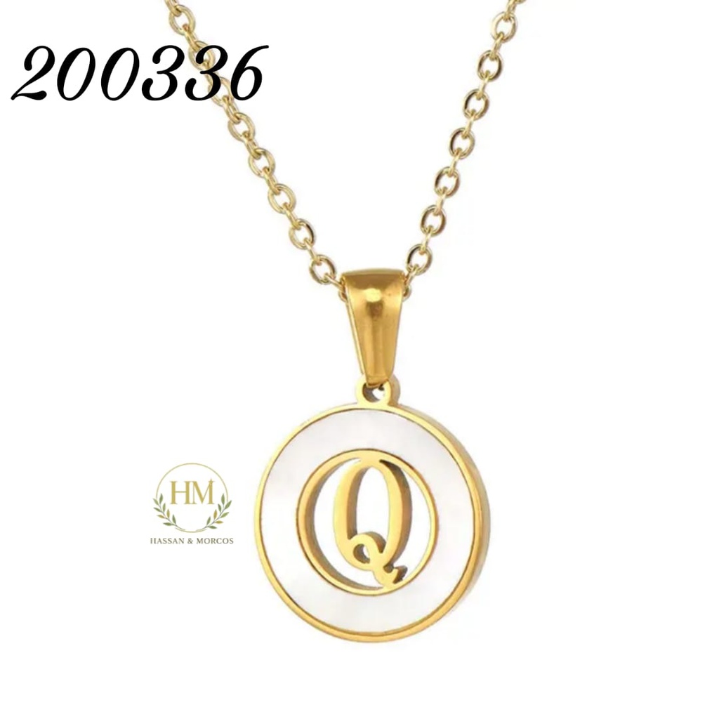 كوليه حرفqدابره صدف عيار 316\200336