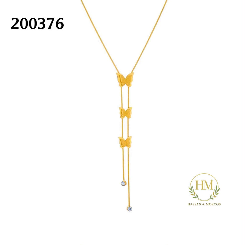 كوليه فراشات فص  عيار 316\200376