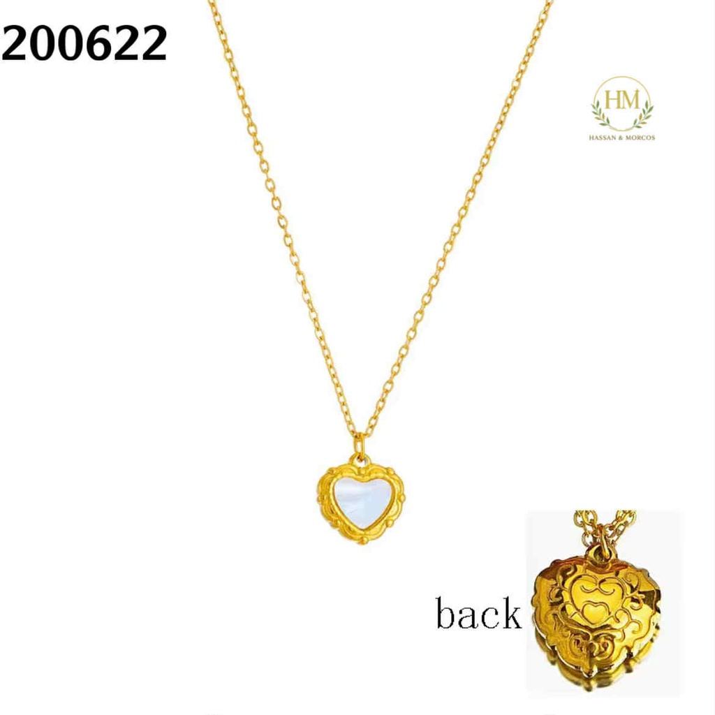كوليه قلب ابيض عيار 316\200622