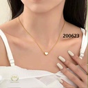 كوليه قلب ابيض صغير  عيار 316\200623