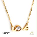 200687سلسل مكتوب * Love * ب فص ابيض  كريستال عيار 316 ظ 45 س