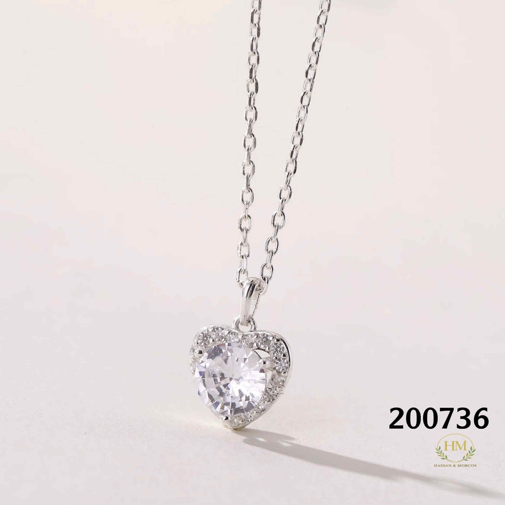 200736سلسله  سيلفر قلب فص ابيض 