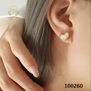 100260حلق قلب ابيض  استانلس عيار 316