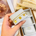 500427انسيال قلوب  استانلس عيار 316  جولد 