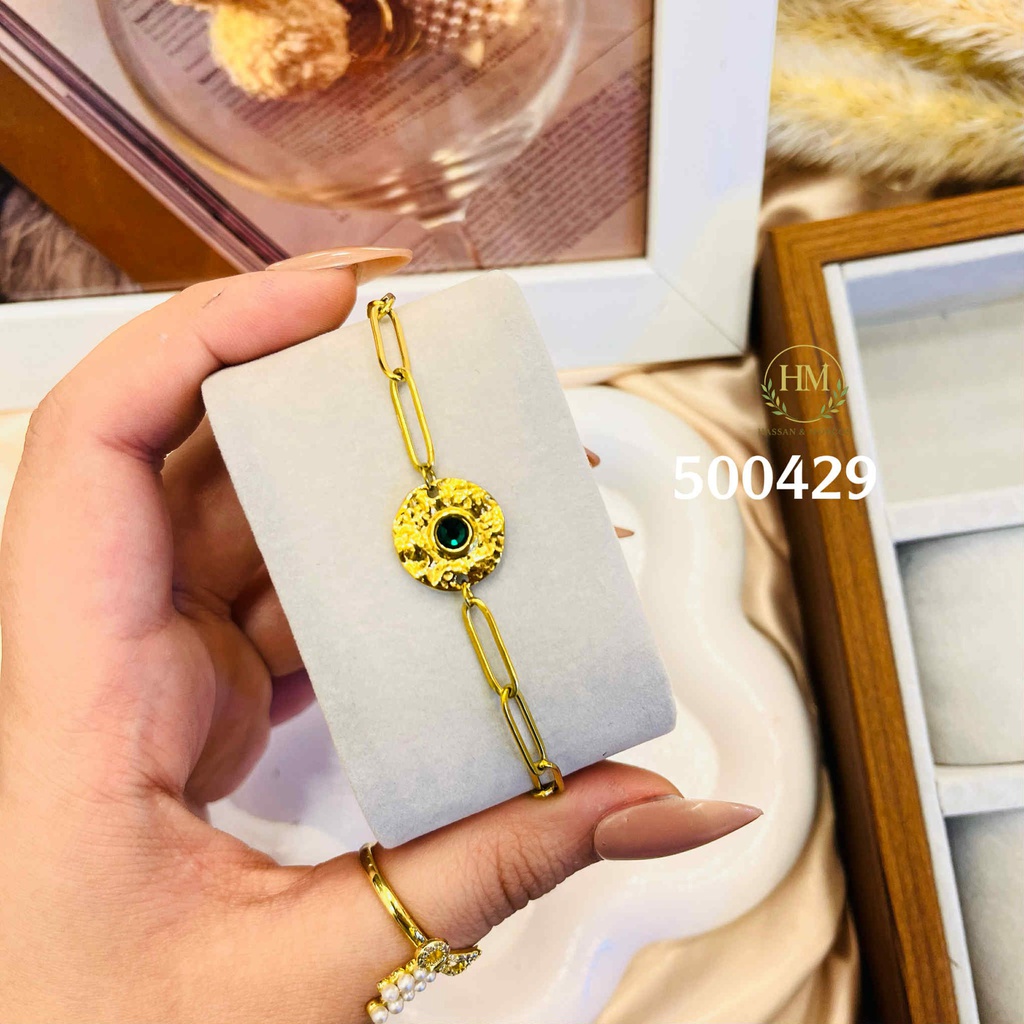 500429انسيال حلقات بدايره  استانلس عيار 316  جولد 
