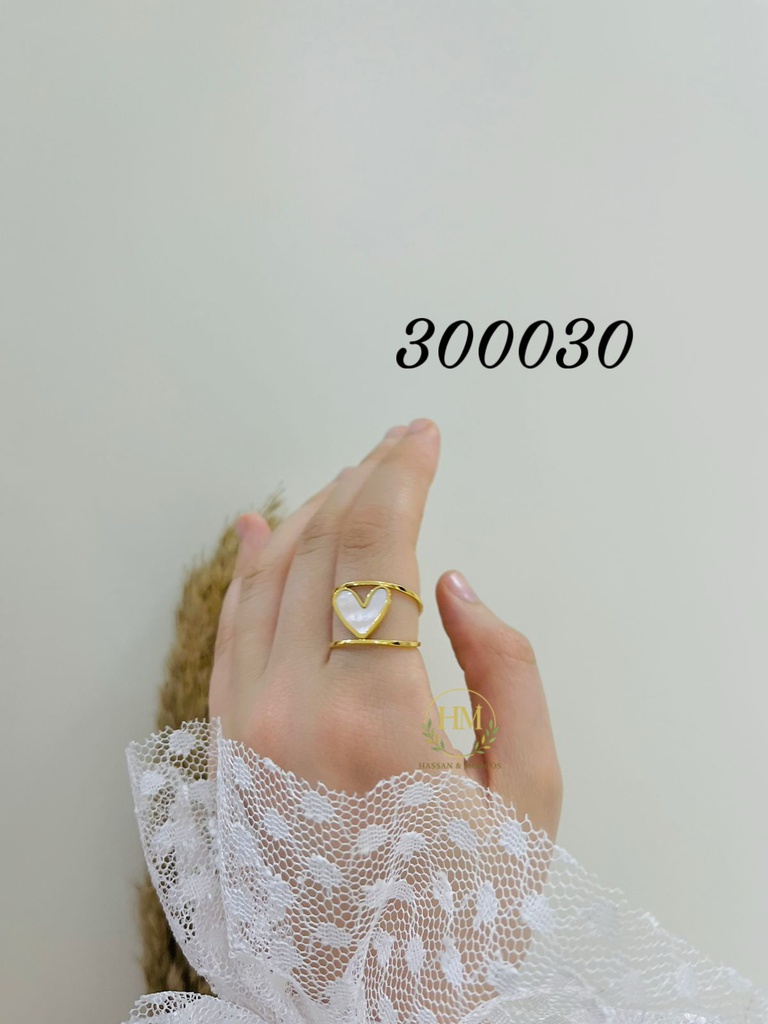 300030خاتم  قلب استانلس عيار316