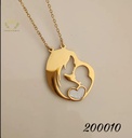 سلسله ستانلس(قلب صدف )جولد عيار 316/ 45سم 20010