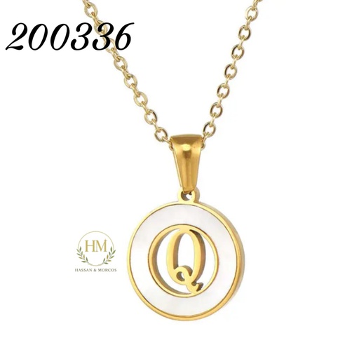 [200336] كوليه حرفqدابره صدف عيار 316\200336