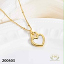 كوليه قلب ابيض  عيار 316\200403