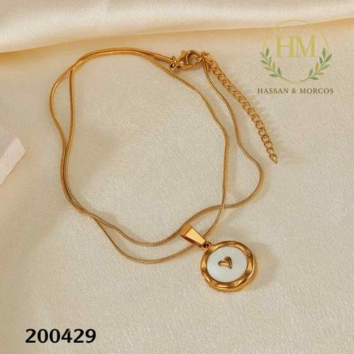[200429] كوليه قلب مدور  عيار 316\200429