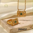 كوليه عين فصوص خضرا  عيار 316\200432
