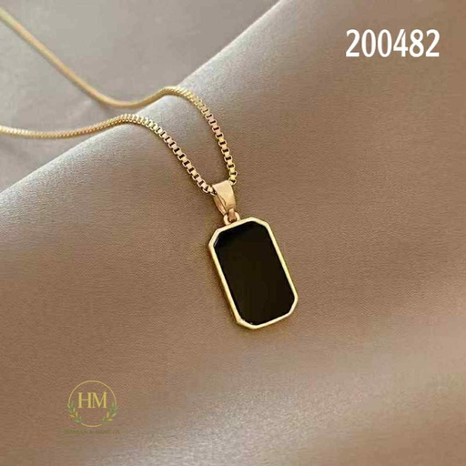 [200482] كوليه مستطيل اسود دابل فيس  عيار 316\200482