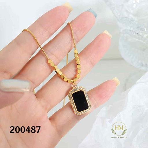 [200487] كوليه دلايه اسود فصوص عيار 316\200487