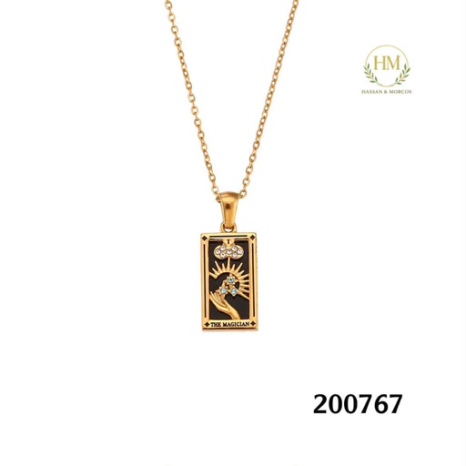 [200767] كوليه مستطيل اسواد مطعم ب الوان  عيار 316\200767