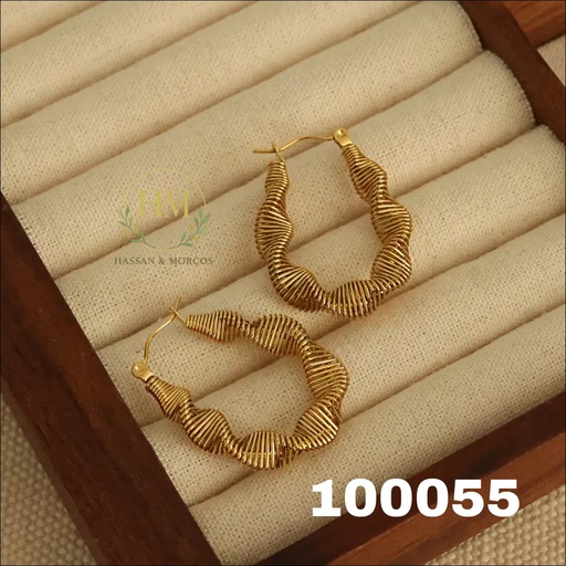 [100055] 100055حلق  شكل بيضاوي زجزاج استانلس عيار 316